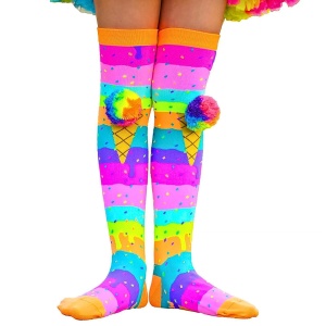 Șosete lungi colorate Madmia pentru fete Ice-cream toddler 3-5 ani