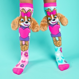 Șosete lungi colorate Madmia pentru fete Puppy love 3-5 ani