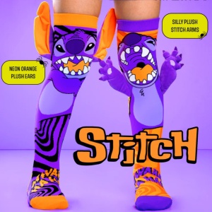Șosete lungi colorate Madmia Stitchzilla unisex 3-5 ani
