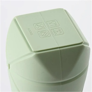 Sticlă apă pliabilă, Ecarla, silicon, 600ml, verde, fără BPA, ușor de transportat