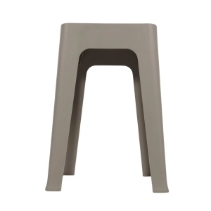 Taburet suprapozabil din plastic, 33x33x47cm, gri