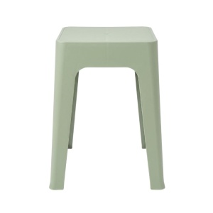 Taburet suprapozabil din plastic, 33x33x47cm, verde