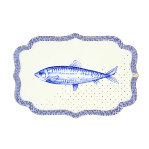 Tavă din porțelan, 26 x 18 cm, Pip Studio, Yerseke, colecția Royal White