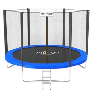 Trambulină de grădină Jumi, MOTION, 240 cm, cu plasă de protecție și scară, culoare albastru