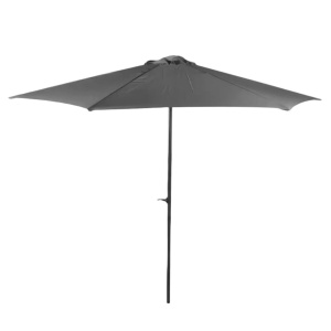 Umbrelă de grădină, Jumi, gri, cu structură metalică, 270 cm