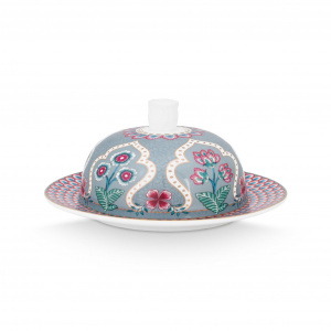 Untieră, porțelan, colecția Flower Festival, Pip Studio, 17x8cm, bleu
