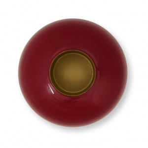 Vază decorativă ovală, metalică, Pip Studio, 32cm, Dark Red