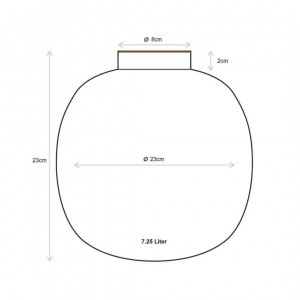Vază decorativă rotundă, metalică, Pip Studio, 23cm, Light Blue