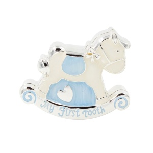 Set Cadou Bebeluși Băieței AZAY – Prima Șuviță & Primul Dințișor, Design Bleu, Cutie Cadou Inclusă