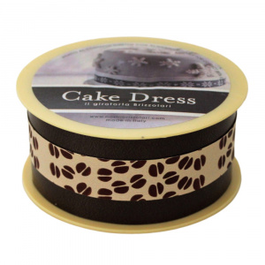 Bandă decorativă Cake Dress, pentru torturi și prăjituri, 4.5cm x 20m, Candy Maron Cafea