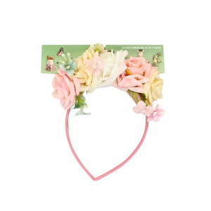 Coroniță de păr roz, cu trandafiri, Zooky, accesoriu floral elegant pentru fete și evenimente speciale 