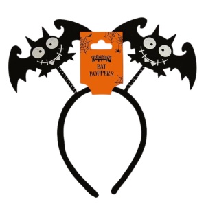 Bentiță decorativă pentru Halloween cu lilieci negri, accesoriu costum
