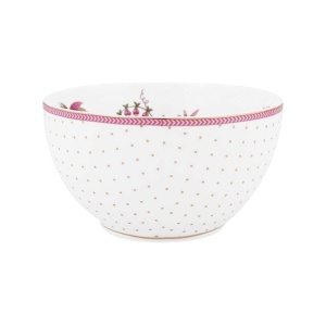 Bol din porțelan, Pip Studio, Dots Gold Pink, 15 cm, colecția Jolie