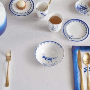 Bol din porțelan, Pip Studio, White, 15 cm, Pip & The Blue Bird