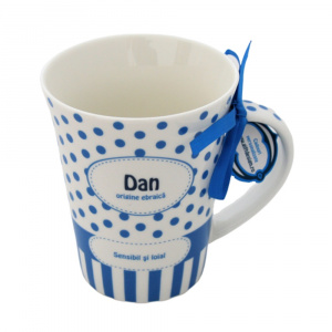 Cană din porțelan, Nekupto, 300 ml, personalizată Dan