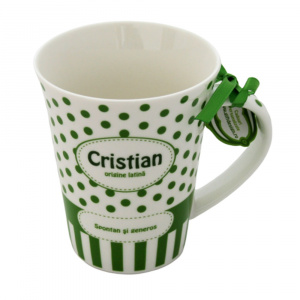 Cană din porțelan personalizată Cristian