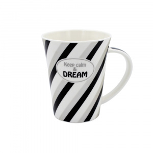 Cană din porțelan personalizată cu mesaj "Keep calm and DREAM"