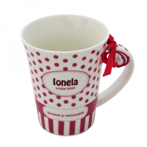 Cană din porțelan personalizată Ionela