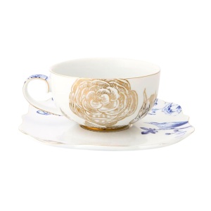 Cană espresso cu farfurioară, colecția Royal White, 225 ml, Pip Studio