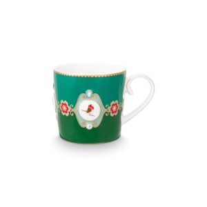 Cană porțelan, Pip Studio, Green, 150ml, colecția Love Birds
