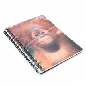 Carnețel zoo cu spirală 3D "LiveLife - Baby orangutan"