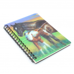 Carnețel zoo cu spirală 3D "LiveLife - Mare and foal"