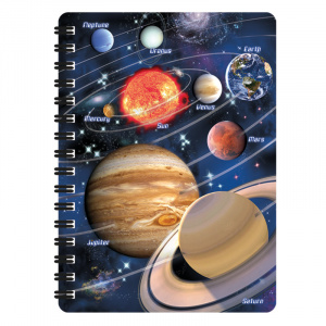 Carnețel zoo cu spirală 3D "LiveLife - Our solar system"