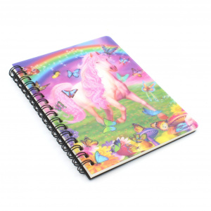 Carnețel zoo cu spirală 3D "LiveLife - Pink pony dazzle"