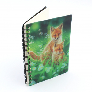 Carnețel zoo cu spirală 3D "LiveLife - Spring foxes"