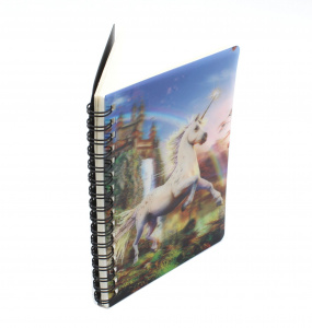 Carnețel zoo cu spirală 3D "LiveLife - Unicorn evening star"