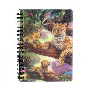 Carnețel zoo, cu spirală, 3D, Treetop Leopards - Img 2