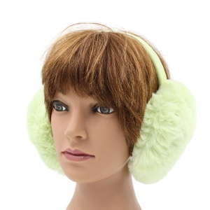 Căști pufoase pentru urechi Antonio, 94 g, Ø 14 cm, circumferință 44 cm, verde fistic