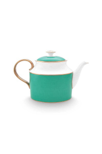 Ceainic din porțelan, Pip Studio, Gold-Green, 1.8l, colecție Pip Chique - Img 1