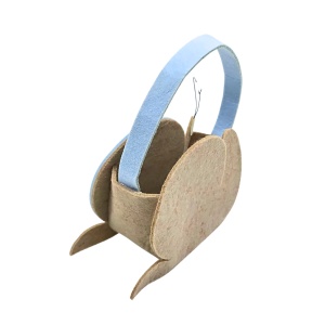 Coșuleț decorativ, pentru Paște, din fetru, model melc, 14 cm