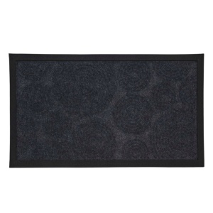 Covor de intrare cauciuc 40x70 cm, gri închis, model cerculețe