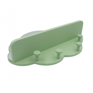 Cuier cu oglindă MDF verde 39x28cm - Img 4