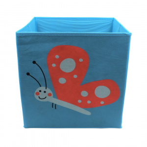 Cutie bleu depozitare animăluț fluturaș 30x30cm - Img 2