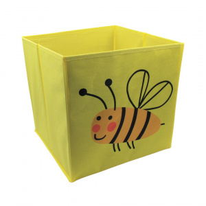 Cutie galbenă depozitare animăluț albinuță 30x30cm