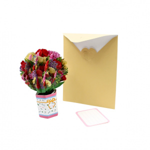 Decorațiune din hârtie Magic Pop-Ups Buchet diverse flori - Img 3