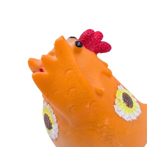 Decorațiune pentru Paște, model găină, 11.5x5x10 cm, portocaliu