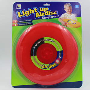 Disc zburator frisbee rosu 25cm cu led