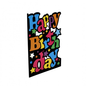 Felicitare Gold Funky Birthday