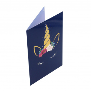 Felicitare Gold Gleaming Unicorn - Img 1