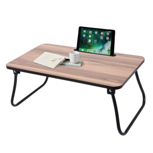 Măsuță pliabilă pentru laptop și tabletă, utilizare în pat sau canapea, din MDF, 52,5x30x21,5 cm