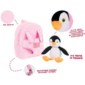 Ghiozdan grădiniță, Perletti, model Pinguinul Peggie, 27 cm, colecția Perletti Toys