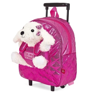 Ghiozdan troller, Perletti, model Cățeluș Didi, 32 cm, colecția Perletti Toys