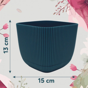Ghiveci pentru flori 1800 ml plastic turcoaz
