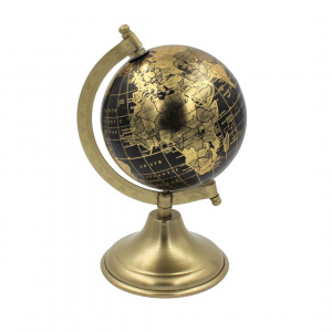 Glob decorativ metalic vintage bază aurie