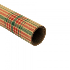 Hârtie ambalat cadouri Kraft Vintage Tartan