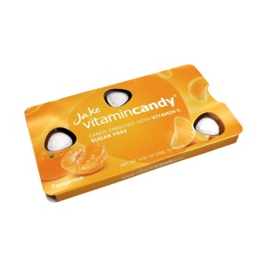 Jake Vitamin Candy – bomboane fără zahăr cu Vitamina C, mandarină, cutie cu 12 blistere